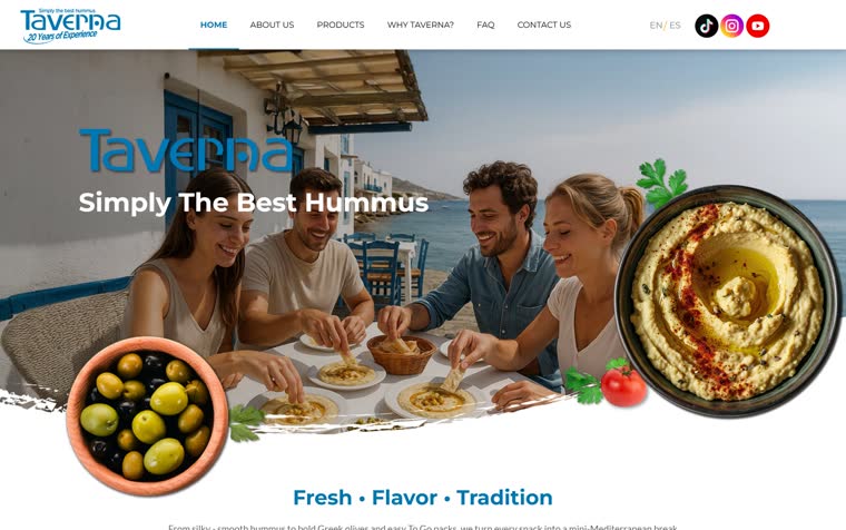 צילום מסך של האתר taverna.nl
